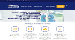 Desktop Screenshot of affinitynursing.com.au